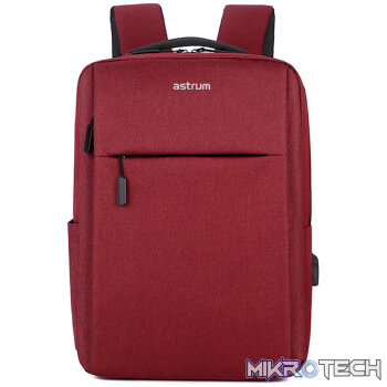 Backpack Travel Bag 15? USB Port and Multi-Pocket Design Red  LB200